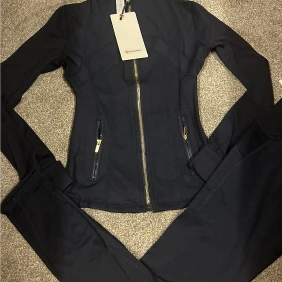 Lululemon Athletica Navy Zip-Up Jacket and Pants Set - Picture 1 of 1
